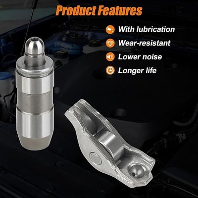 12 Pcs Rocker Arms and Lifters Compatible with Expedition F150 F250 F350 Explorer Sport Trac Mustang Mark LT Navigator Mountaineer 4.6L 5.4L 3V Engine