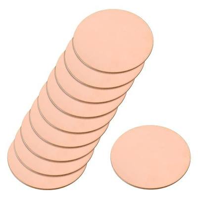 uxcell Pure Copper Sheet, 10pcs 2" x 0.04" 18 Gauge T2 Copper Metal Round Plate for Crafts, Electrical Repairs
