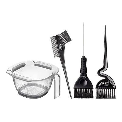 Red by Kiss Hair Coloring Kit, Hair Bleach Set - Mixing Bowl & Dye Brush (3PCS)