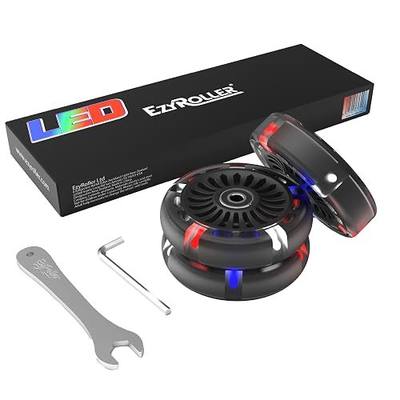 EzyRoller LED Light-Up Replacement Wheels 3-Pack for Classic and Drifter - Dynamic Lighting Effects