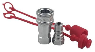 LSQ 1/4'' NPT Kubota 7J612-66323 K2581-66220 Replacement Quick Disconnect Hydraulic Quick Connect Couplers/Coupling Set w/Dust Caps