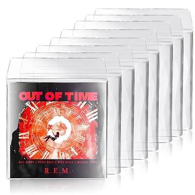 Facmogu 10PCS 12in Vinyl Record Sleeves, Thick PVC Outer Sleeves LP Covers | Premium 180 Micron Clear PVC | With Flap | Durable Protective Sleeve for 33 RPM Album | NOT for Gatefold/Trifold Album