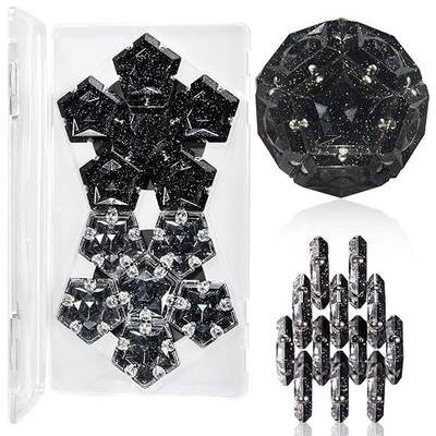 Magnetic Fidget Sphere Magnets Balls - Crystal Black Holographic Glitter - Magnet Fidgets Toy - 12 Piece Set - Creativity Beyond Imagination, Inspirational, Recreational, Desk Toys for Adults