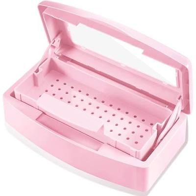 Machine-Ya Plastic Sterilizing Tray,Sterilization Box,Nail Art Tool Sterilizer Tray, Sterilizer Tray Box Nail Art Salon Sterilizing Too(Pink)