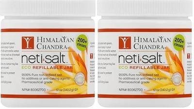 Himalayan Chandra Neti Pot Salt Jar, 12 oz (Pack of 2)