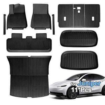SUPER LINER Tesla New Model Y Juniper Floor Mats 2025 2026, TPE 11PCS | Cargo Liner, Seat Back Protector, Front Door Sill Protertor, All Weather Custom Fit Model Y Juniper Interior Accessories