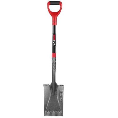 Sharp Blade Spade Shovel Garden Flat Spades for Gardening and Edging | Heavy-Duty Steel Shovel Head,Sturdy Fiberglass Handle,Comfortable Wide Footplate, for Garden Work,43 inches