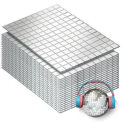 PP OPOUNT 3000 PCS Mirror Tiles Self Adhesive, 10x10mm Disco Tiles | for DIY Craft, Home & Party Decoration, Sparkling Glass Mirror Mosaic Tiles for DIY Craft Decoration, Art Collage (Silver)