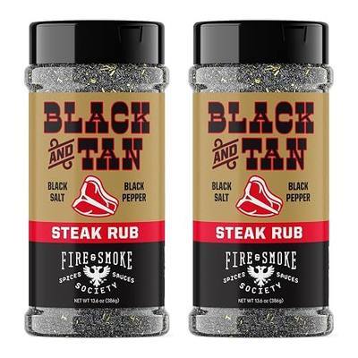 Fire & Smoke Society Black & Tan Steak Seasoning Blend | 13.6 oz (2-Pack)