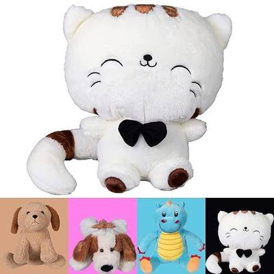 Breena 16.5 Inch | 5 Pounds Weighted Stuffed Animals | Cute Weighted Plush Toy | Weighted Throw Pillow Gifts for Kids & Adults (White Cat, 16.5" | 5 lbs)