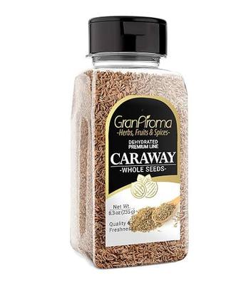 GranAroma 8.3 oz Caraway Seeds, Rich & Nutty, Mild Anise Flavor