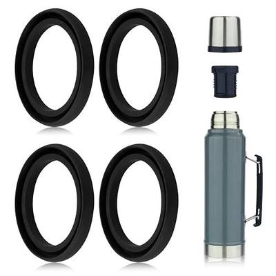 4pcs Silicone Replacement Gaskets Classic for Stanley Silicone Seal Gasket | Silicone Water Bottle O Lid Ring Compatible With Classic 20 oz 1.0 QT 1.5 QT 2 QT 2.5 QT Vacuum Bottle Stopper Black