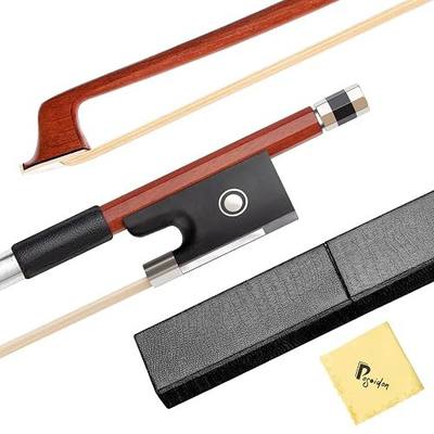 Poseidon Brazilwood Violin Bow 4/4, Hand Crafted by Professional Fiddle Bow 4/4 Made with Ebony Frog And Octagonal Silver Mount Well Balanced, Mongolian Horse Hair, For Violinists & Fiddlers