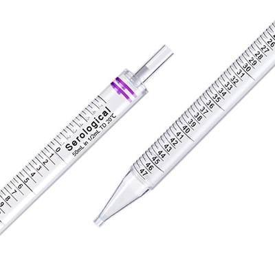 PEKYBIO Polystyrene Serological Pipettes Individually Wrapped Sterile Plastic Graduated Pipette 50ml, Pack of 50