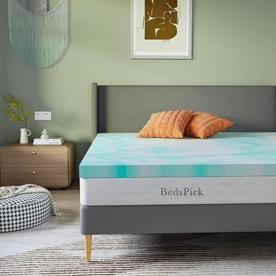 BedsPick Memory Foam Mattress Topper Twin XL 3 Inch Gel Infused Soft Single XL Foam Mattress Pad College Dorm Extra Long XL Twin Bed Topper