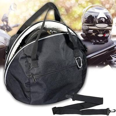 Helmet Bag,Motorcycle Helmet Storage Bag,Lightweight Soft Fleece Lining Water-resistant 1680D Oxford with Strap, Reflective Strip (Black)