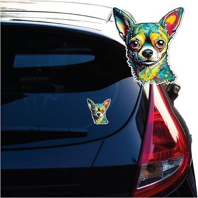 Yoonek Graphics Chihuahua Dog Vinyl Decal Sticker for Car, Laptop, Tumbler, More. #003685