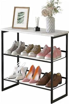Garden 4 you Shoe Rack for Entryway Closet, Metal Mesh Shoe Organizer