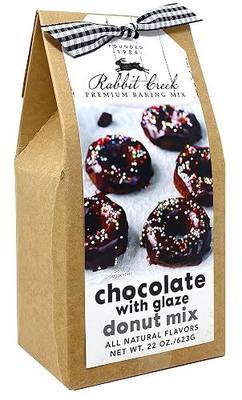 Rabbit Creek Chocolate with Glaze Donuts Mix – With Frosting Glaze Included – Baked Donuts, Not Fried – Donut Baking Mix