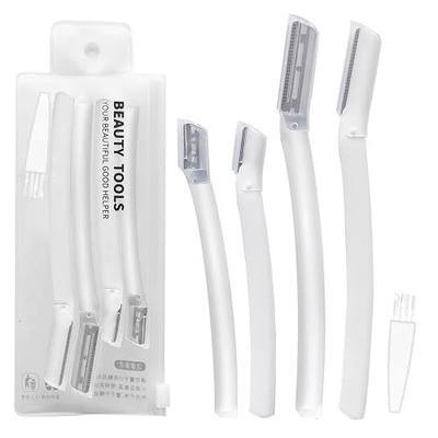 Eyebrow Razor for Women and Men, Eyebrow Razor Kit-4PCS Dermaplaning Tool, Dermaplane Razor Quickly Removing Unwanted Peach Fuzz and Hair, Unisex Razors for Women