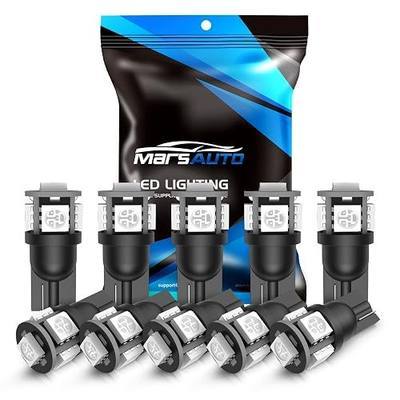 Marsauto 194 LED Light Bulbs Red,T10 168 2825 5SMD Replacement bulbs for License Plate Lights Lamp, Courtesy Dome Map Door Dashboard Instrument Lights, Super Bright Pack of 10