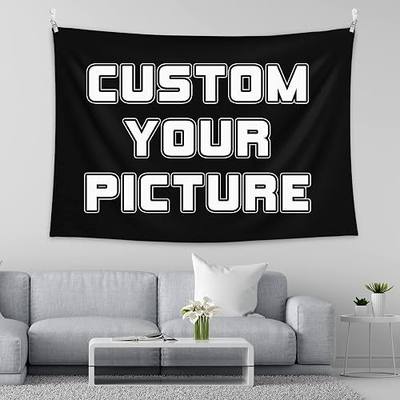 BLINGPAINTING Custom Tapestry Upload Images Customizable Tapestries Personalized Backdrop Create Your Own Tapestry Wall Hanging For Living Room Bedroom Dorm Home Decor (39" W X 27" L)