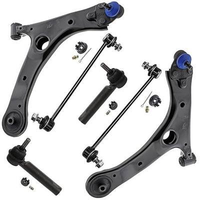 Detroit Axle - Front 6pc Control Arms Kit for 2014-2019 Toyota Corolla | 2 Lower Control Arms with Ball Joints, 2 Outer Tie Rods, 2 Sway Bar Links 2015 2016 2017 2019 Replacement