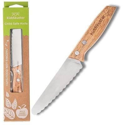 kiddi kutter Child Safe Knife | Stainless Steel Design | Rounded Edges That Won't Cut Skin | Kid Friendly Training Knives | Special Wooden Edition
