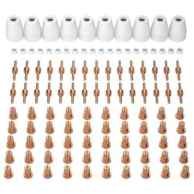 ARCCAPTAIN 110PCS PT31 Plasma Cutting Consumables Fit CUT-45 CUT-50 CT-312 MIG205 MP with Plasma Cutter Torch PT-31 JG-40 LG-40
