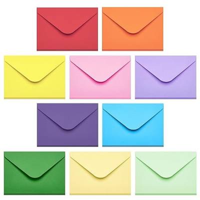 50PACK Gift Card Envelopes Credit Card Size Mini Envelopes Colorful Tiny Pocket Envelope For Business Card, Small Note Cards 10 Assorted Colors 4X2.75 Inches, Fit Credit Cards | Colorful Mini Envelopes 10 Assorted Colors 4x2.75" Pocket Design for Gift Cards, Credit Cards, Business Cards and Note Car