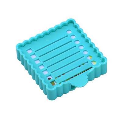 Sticky Notes Holder Cute with Stencil, Wavy Self-Stick Notepad Holder, Note Dispenser for Desk(Blue)