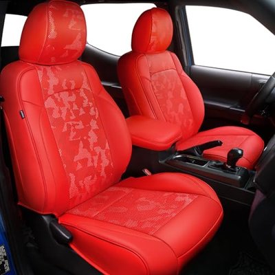 Carlimeki Leather Seat Covers Custom Fit for Tacoma Gen 3rd (2016-2023)