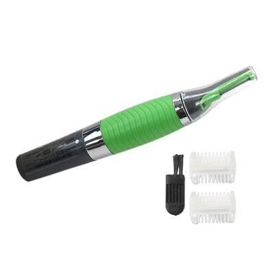 USonline911 Electric Nose Ear Hair Trimmer Rechargeable Men Women Trimming Eyebrows Beard Hair Clipper Hair Removal Shaver & 2X Comb Attachments &1x Cleaning Brush (Green)