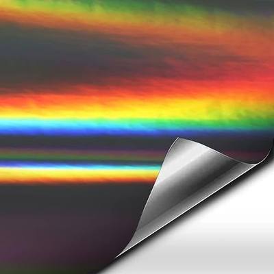 VViViD Black Holographic Lazer Chrome Air-Release Adhesive Vinyl Pinstripe Tape Roll (1/4 Inch x 20ft)