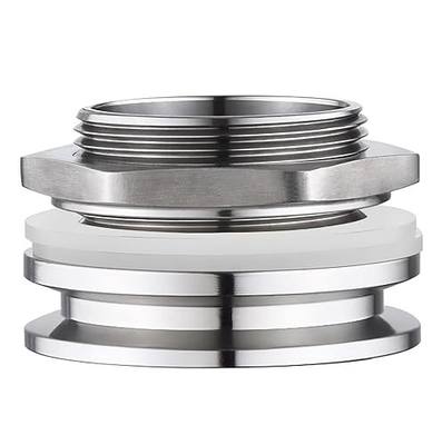 Enoch's Land 2" Tri Clamp Bulkhead Compression Fittings,Stainless Steel 304 Weldless Bulkhead, Homebrew Kettle Bulkhead