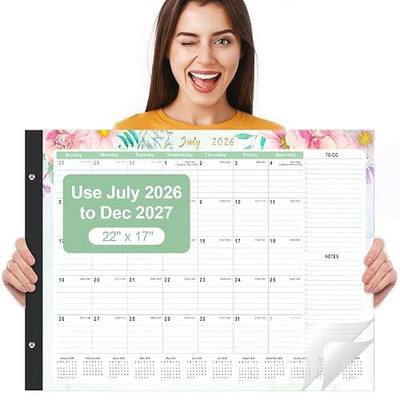 Gannyfer Desk Calendar 2026-2027 - 18 Month Large Desk Calendar 2026, Use from July 2026 to Dec 2027, 22" x 17" Desktop Pad Calendar, Office Supplies Perfect for Planning and Organizing In Your Home, School or Office