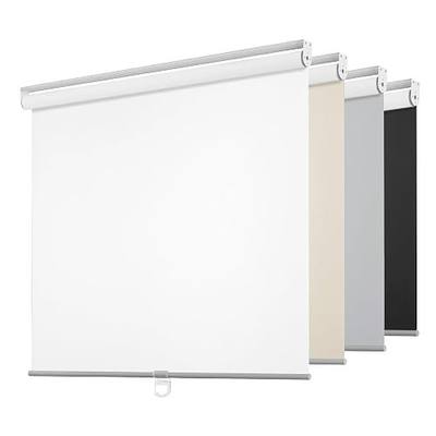ChrisDowa Cordless Free-Stop 100% Blackout Blinds for Windows, Roller Windows Shades with Thermal Insulated, UV Protection Fabric for Living Room, Office and Home.White,34" W X 72" H