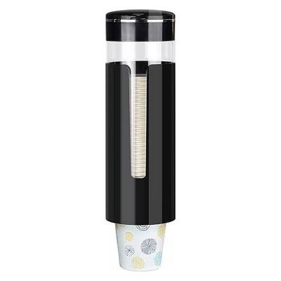 Cup Dispenser, Wall Mount Water Cooler Cup Dispenser fits 4-7 oz Disposable Paper and Plastic Cups, Pull Type Cup Holder for Bathroom, Office, Break Room, Gym, Black