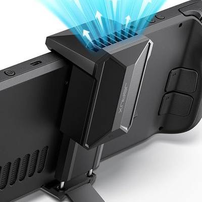 JSAUX Cooling Fan for Steam Deck/Steam Deck OLED, Innovative Stand Cooler | Innovative Cooler with Stand-GP0201