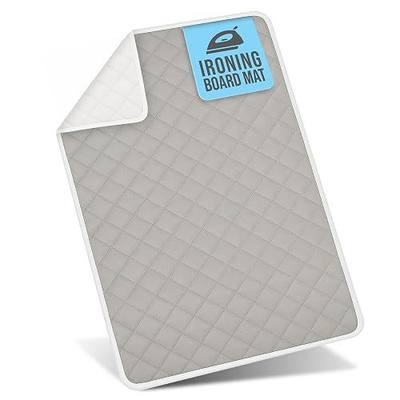 HOLDN’ STORAGE Ironing Mat, 28.25” x 19” Magnetic Laundry Pad, Gray | Scorch-Resistant, Washer and Dryer Countertop, Quilted Ironing Pad