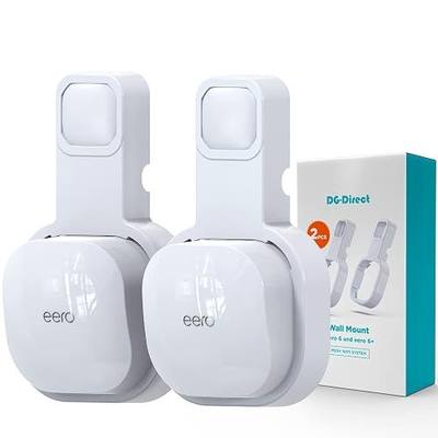 DG-Direct Wall Mount Holder for eero 6 and eero 6+ Router Mesh Wi-Fi System, No Messy Wires, The Outlet Wall Mount Holder for eero 6 Plus, Stand Bracket for eero 6 Extender Space Saving White