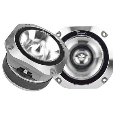 Timpano Super Tweeter 4 Inch TPT-ST25 Chrome, 8 Ohm, 900 Watts Max, 107 dB, 1.5 in Voice Coil, HIgh Sensitivity, Slim Profile Bullet Tweeters Speakers for Pro Audio (Pair)