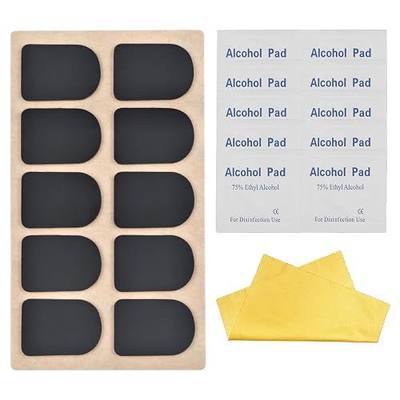 Rockhouse 0.8mm Clarinet Mouthpiece Pad B Flat Tooth Guard Patch Black | 10-Pack Woodwind Accessories Teeth Cushion for Bb Clarinet Soprano Sax, Relieve Lip Fatigue Cover, Easy Peel & Stick Use