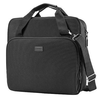 3 Inch 3 Ring Zipper Binder D-Ring with Strap & Multi-Pockets | Binder with Strap 700 Sheet Capacity for School and Office Binder Organizer, Compatible with 13-Inch MacBook/Table, Black