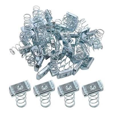 (100) Strut Channel Nuts, 1/4-20 Spring Channel Nuts with Zinc Electroplate Finish, Long Spring Nuts Great for Use with Strut Channel (100 Pack)