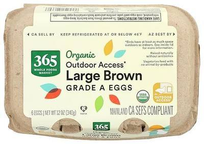 365 by Whole Foods Market Organic Large Brown Grade A Eggs 6 Count, 6 CT