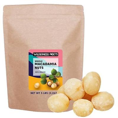 Wilderness Poets, Raw Whole Macadamia Nuts - Fresh, Buttery, Unsalted, Unroasted - Bulk Size, Super Keto (80 Ounce - 5 Pound)