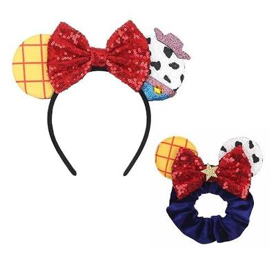 zhezesmila Ears Headband Cow Ears Scrunchies for Women Hair Accessories Cosplay Party Decorations