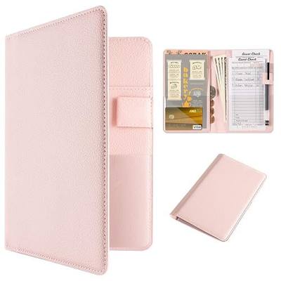 CoBak Server Book with 5 Pockets | Compact Organizer with Clear and Money Pockets, Pen Holder, Fits Apron Perfectly, Leather Waitress Book