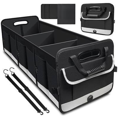 AOPHY Trunk Organizer - 95L Extra Large Capacity SUV Cargo Storage, Collapsible Waterproof Design with Non-Slip Bottom & Retractable Straps, Car Organizers for SUV, Truck, Sedan